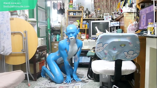 Digitmon Veemon Boy / Pintura corporal / Cosplay fetiche extremo de 19 años #1