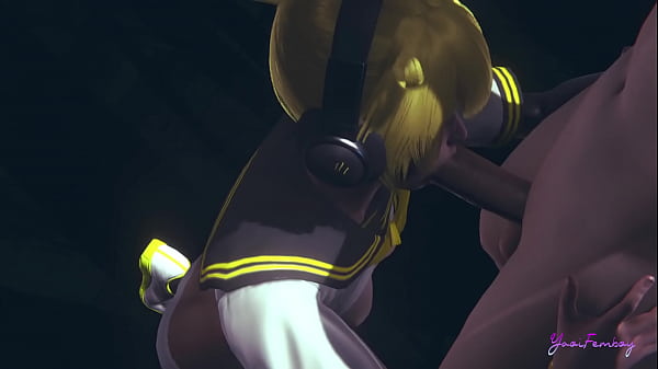 Vocaloid Femboy Yaoi – Kann Len diesen großen Schwanz schlucken? - Japanischer asiatischer Manga-Anime-Porno für Schwule