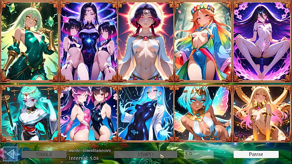Presentación de diapositivas del juego hentai Battle Babes: ¡10 chicas calientes de fantasía con Elara, Seraphina y Morrigan! 2000 tarjetas de anime sexy
