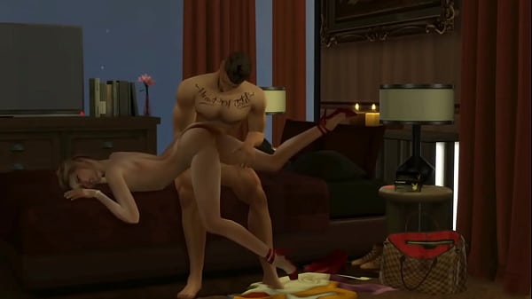 Hunky Sims 4 - Hot adult couple passionately fuck all night (with cum and squirt shot)