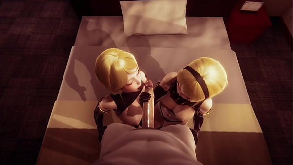 Me follé a los gemelos de Nier: Automata l anime hentai 3D