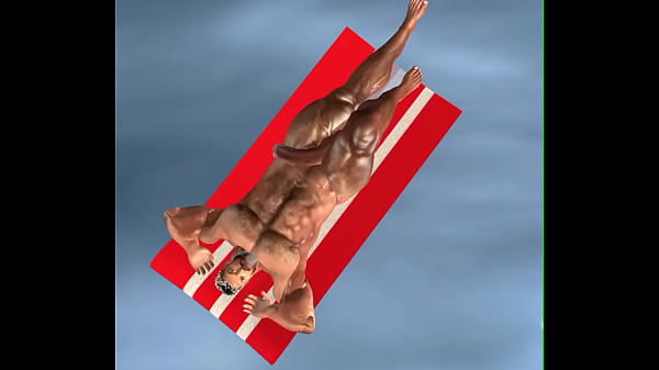 IL GROSSO FUSTO CHRIS CHESTER SI RILASSA IN PISCINA E GIOCA CON IL SUO ENORME CAZZO