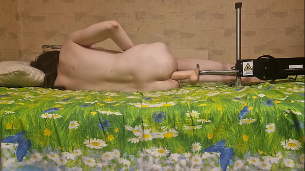 Mann mit Fickmaschine